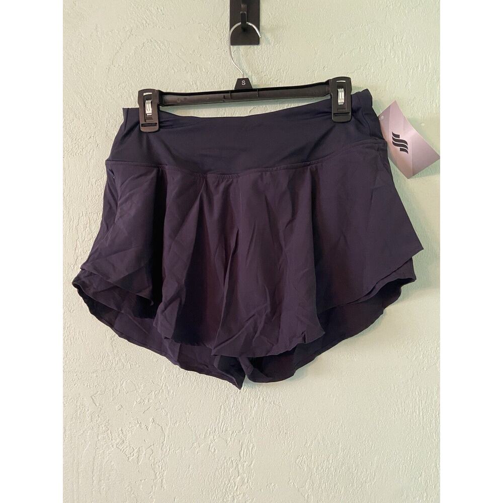 Soothfeel womens running shorts navy large lining athletic